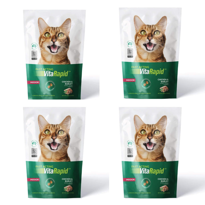 4 x 100g VitaRapid Science Indoor Adult Cat Food SAMPLES