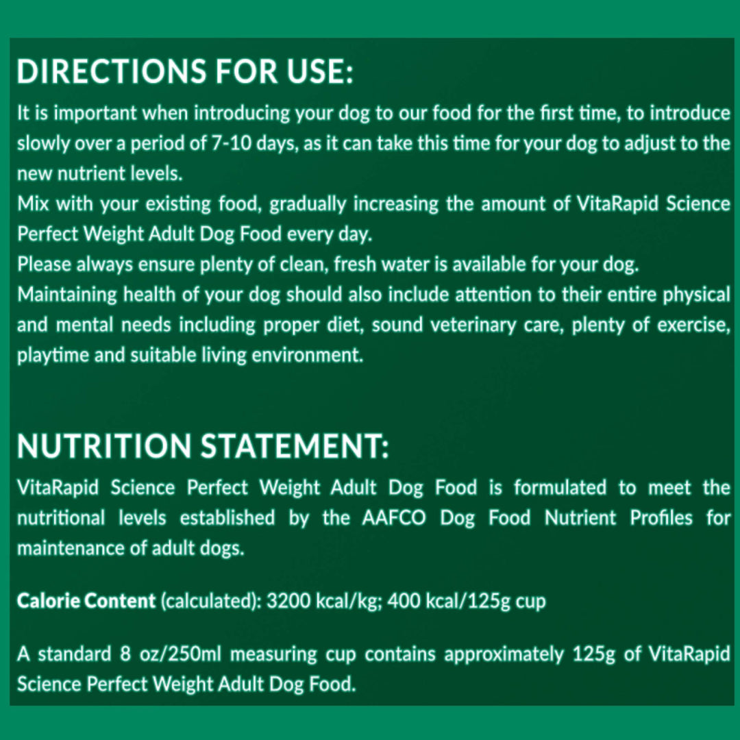 VitaRapid Science Perfect Weight Adult Dog Food