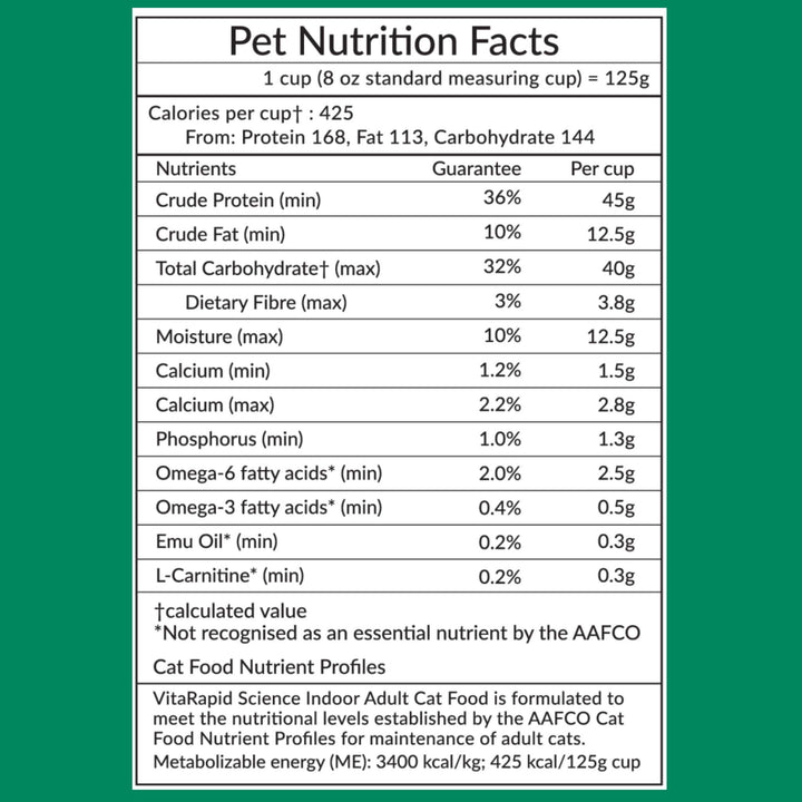 VitaRapid Science Indoor Adult Cat Food