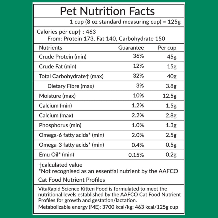 4 x 100g VitaRapid Science Kitten Food SAMPLES