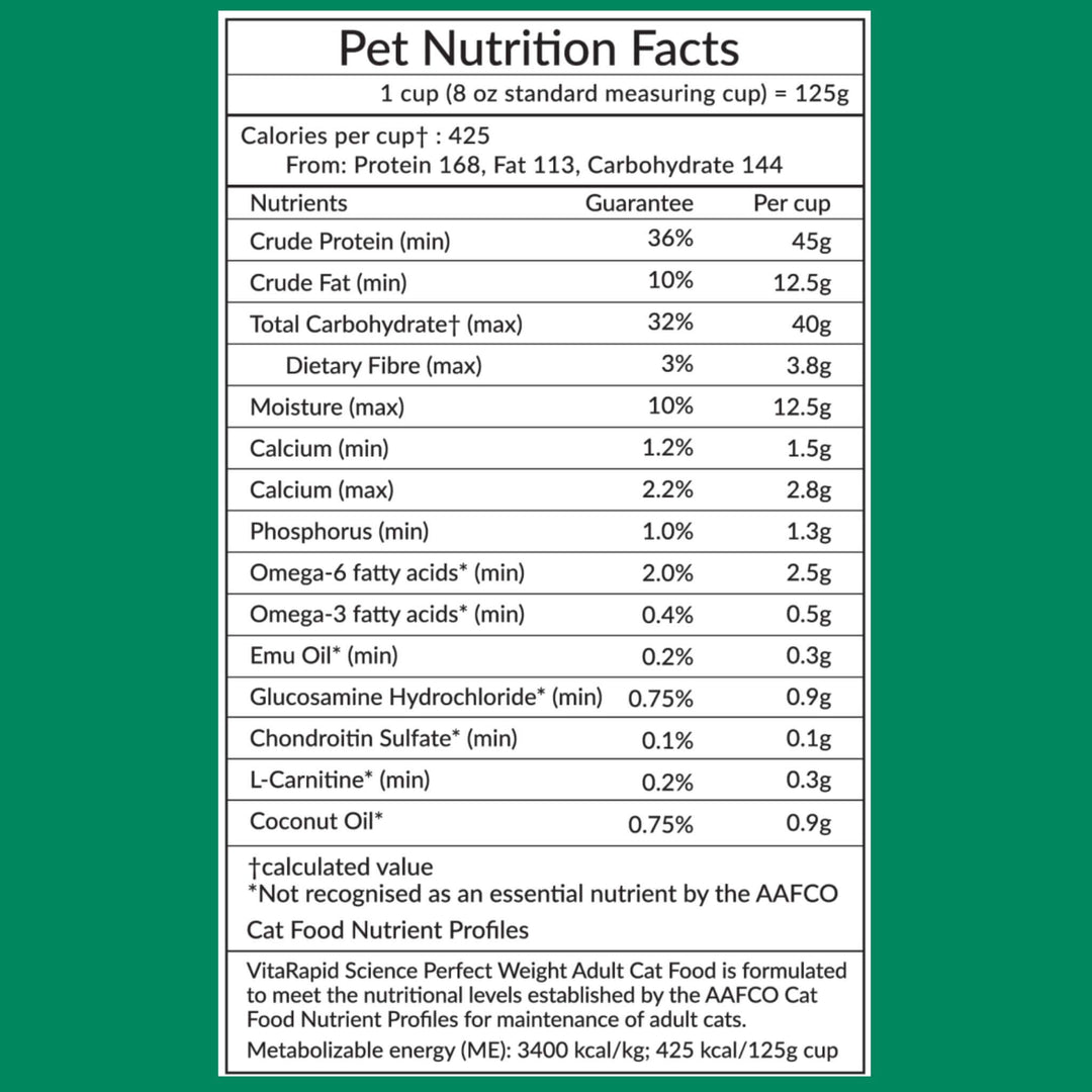 VitaRapid Science Perfect Weight Adult Cat Food